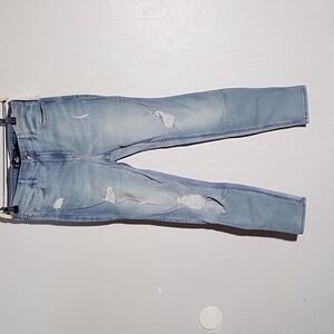 HOLLISTER High Rise Super Skinny Classic Stretch Distressed Jeans 9S